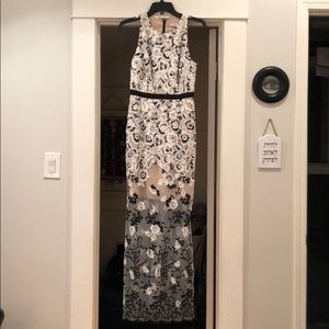Aidan Mattox floral embroidered formal gown